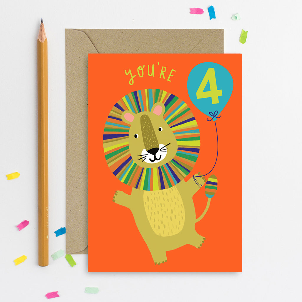 Lion Age 4 Card