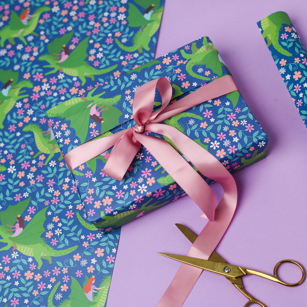 Princess and the Dragon Wrapping Paper