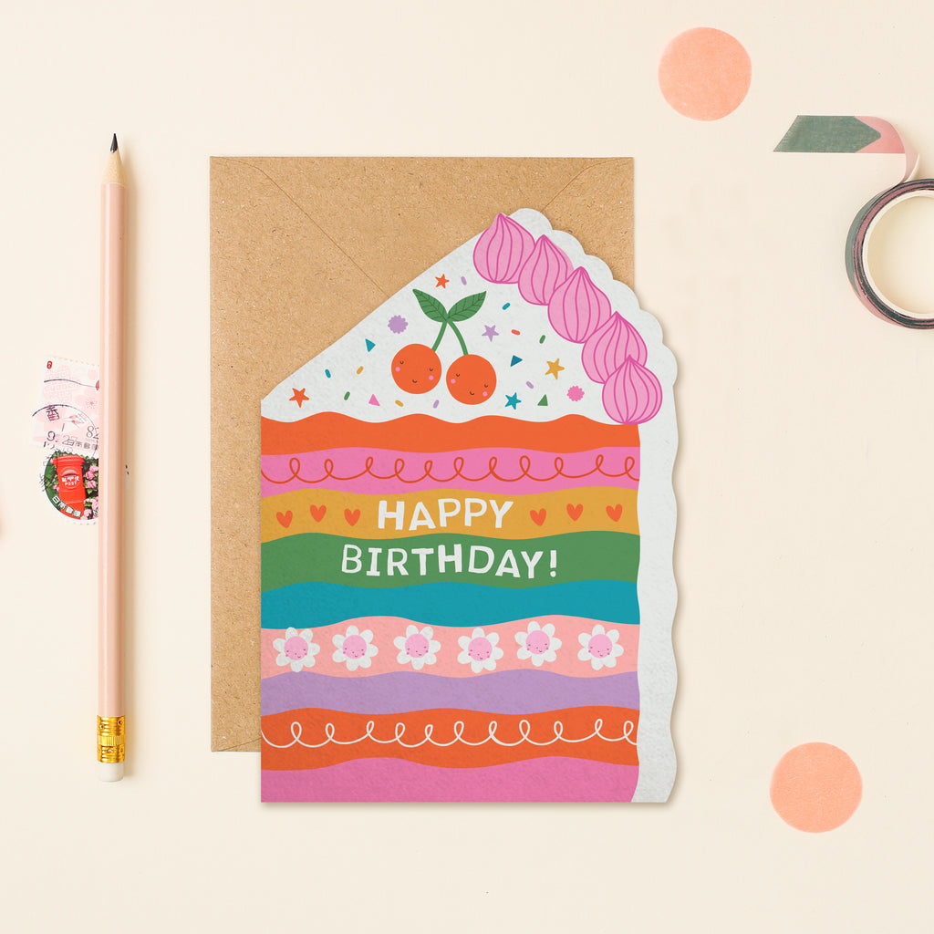 Cake Die Cut Birthday Card