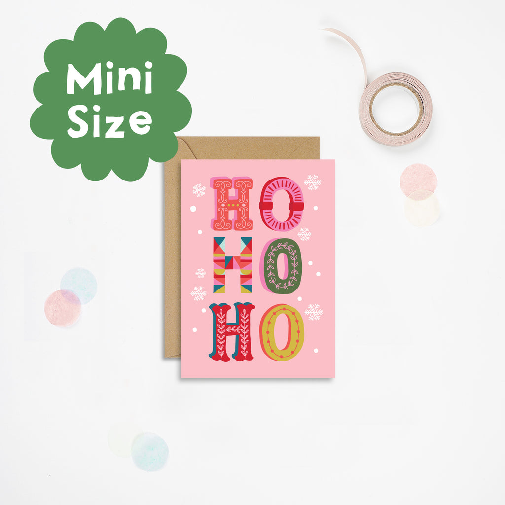 Ho Ho Ho Mini Christmas Card