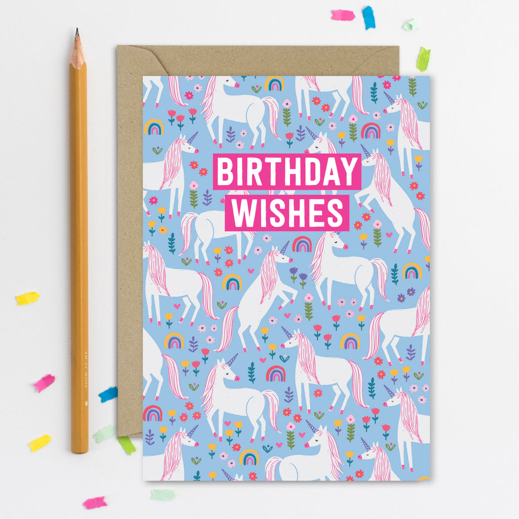 Unicorn Wishes Birthday Card