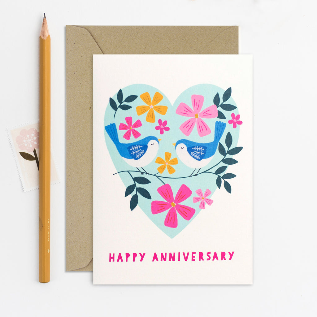 Happy Anniversary Lovebirds Card